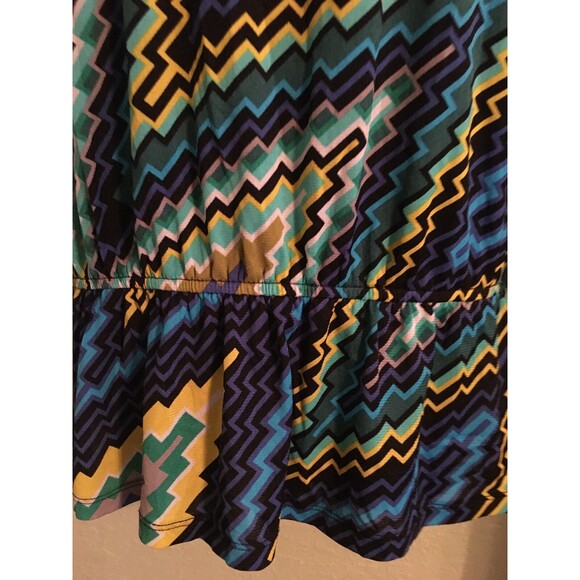 STYLE & CO. Multicolored Knit Top Dolman Slit Sleeves Size M - Picture 4 of 6